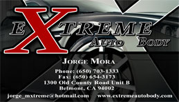 Extreme Auto Body Full Color Business Card  and Graphic Design 
